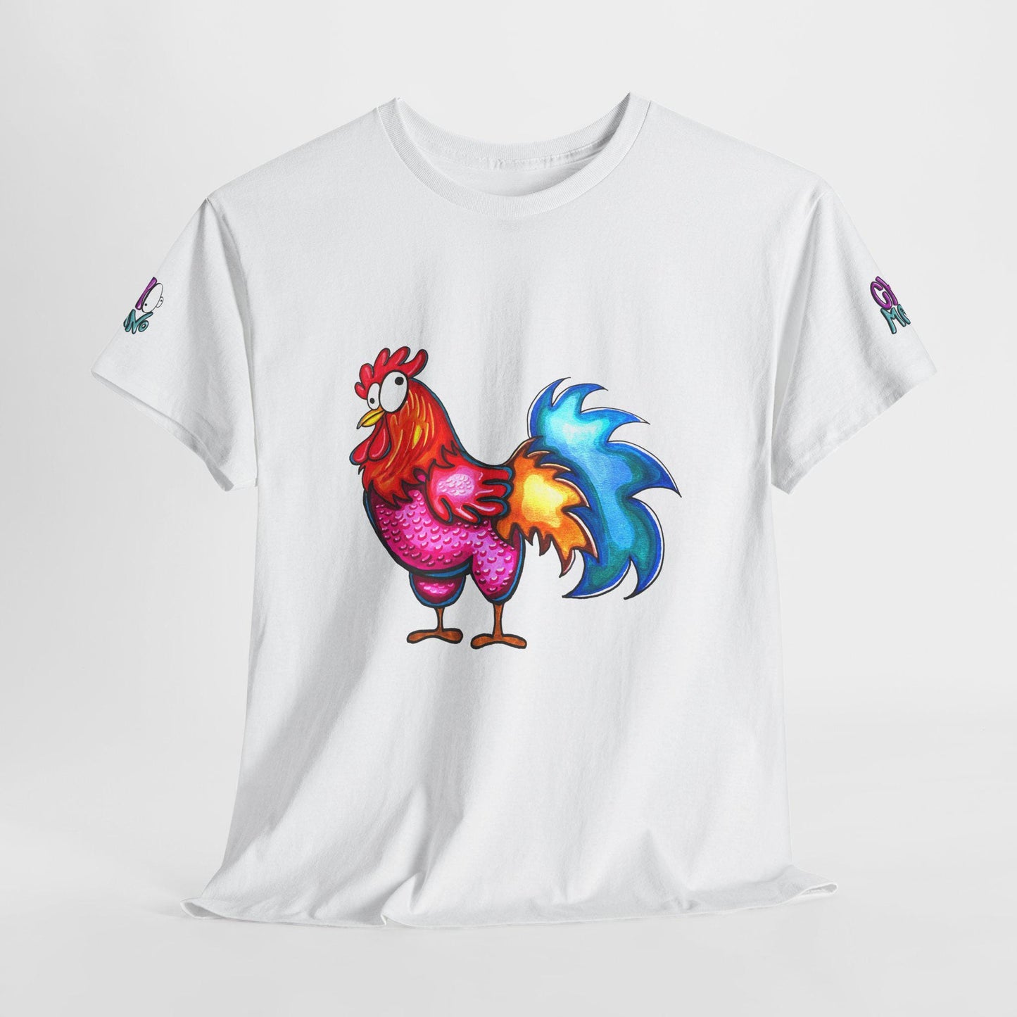 Colorful Rooster T-Shirt | Vibrant Farm Animal Illustration
