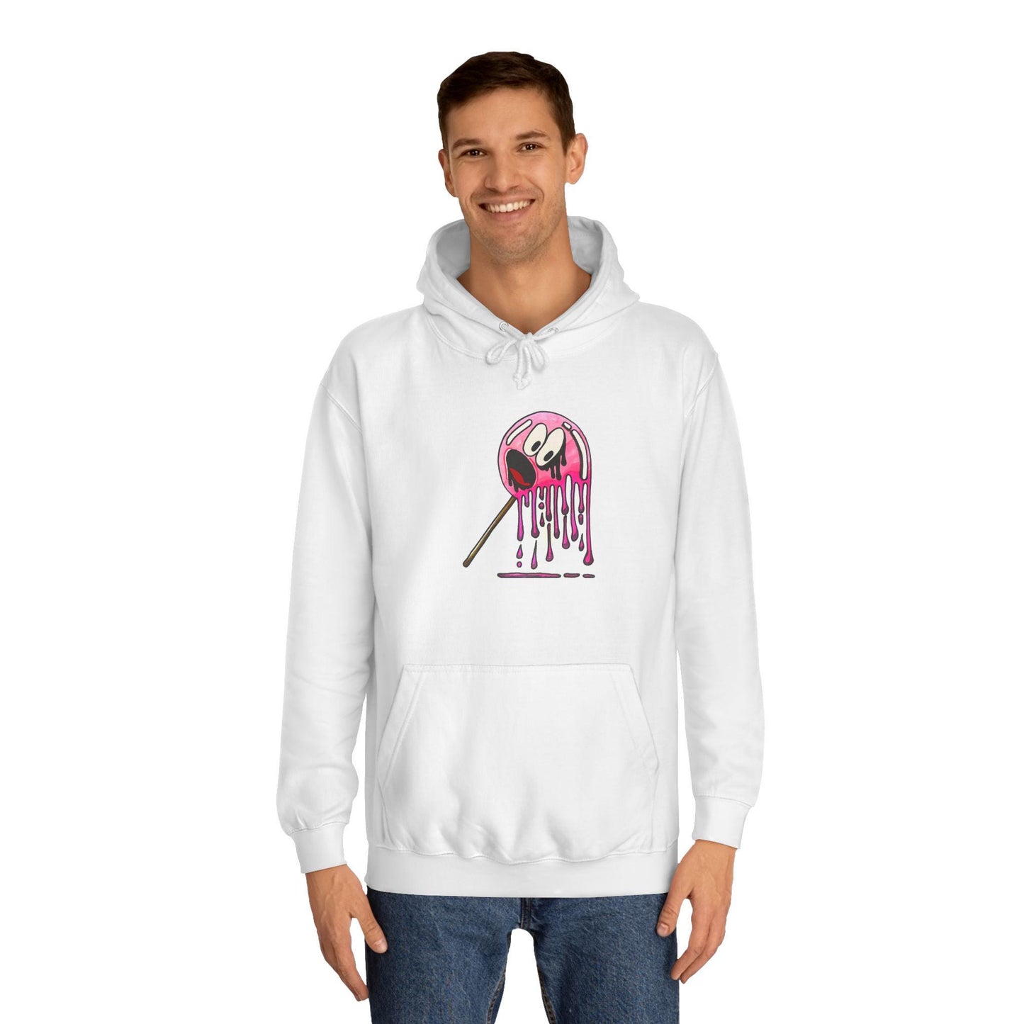 Cute Candy Drip Hoodie, Unisex College Sweatshirt, Graphic Hoodie for Students, Trendy Casual Wear, Gift for Teens, Funny Hoodie