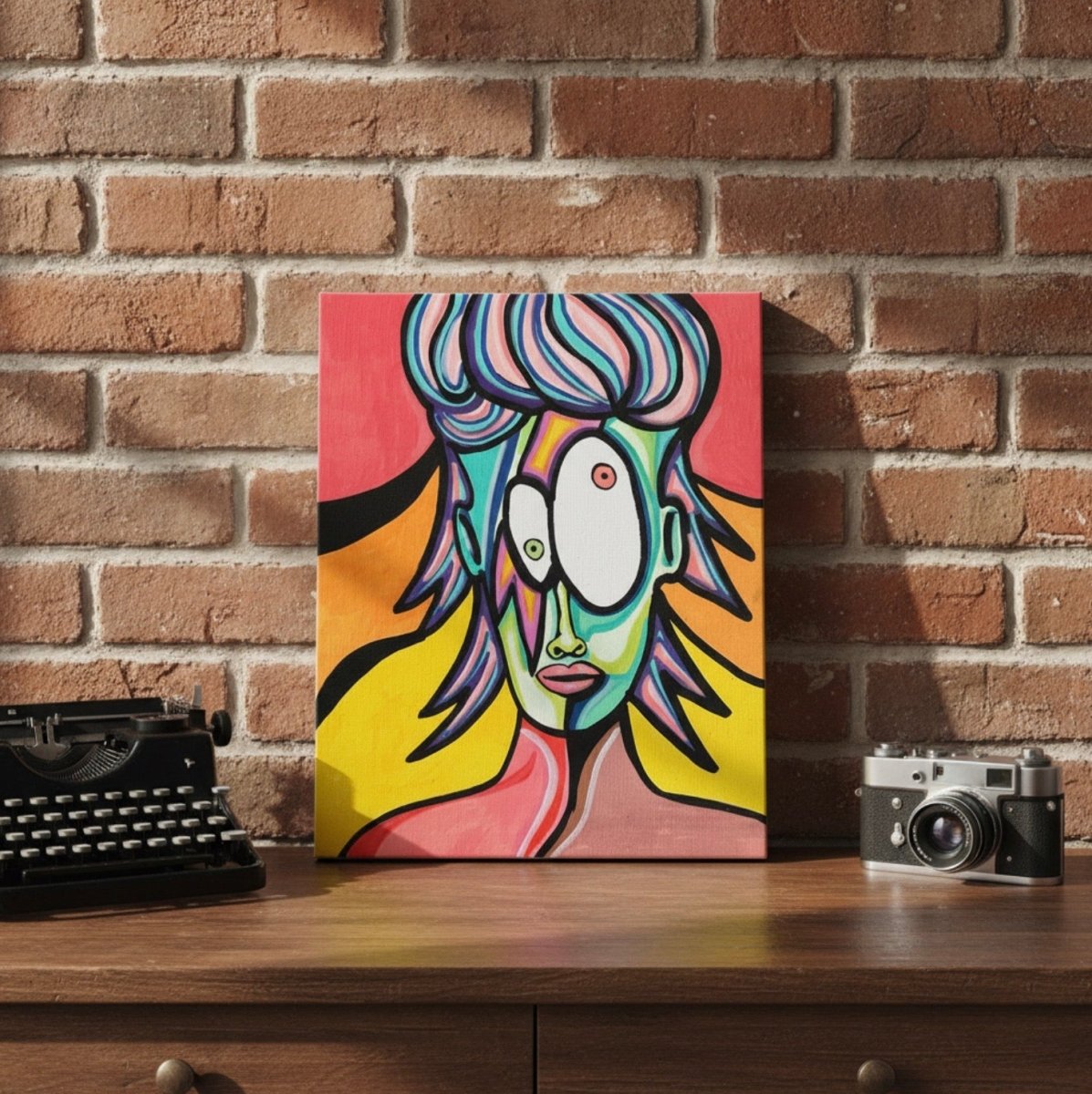 No es Bowie. 40x30 Acrílico tela delgada - Chomano