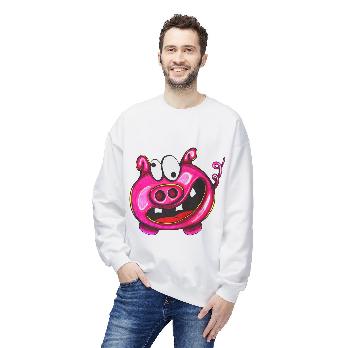 Playful Pig Graphic Sweatshirt