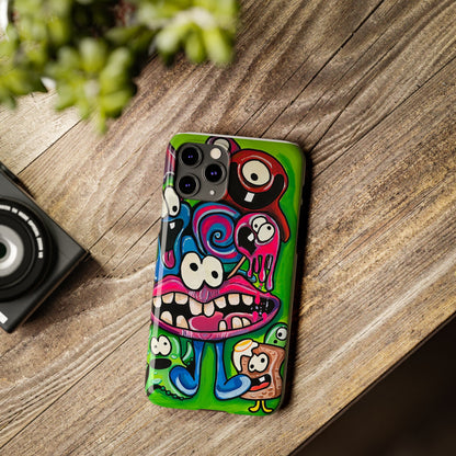 Colorful Cartoon Slim Phone Case - Fun and Whimsical Design