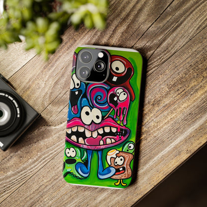 Colorful Cartoon Slim Phone Case - Fun and Whimsical Design