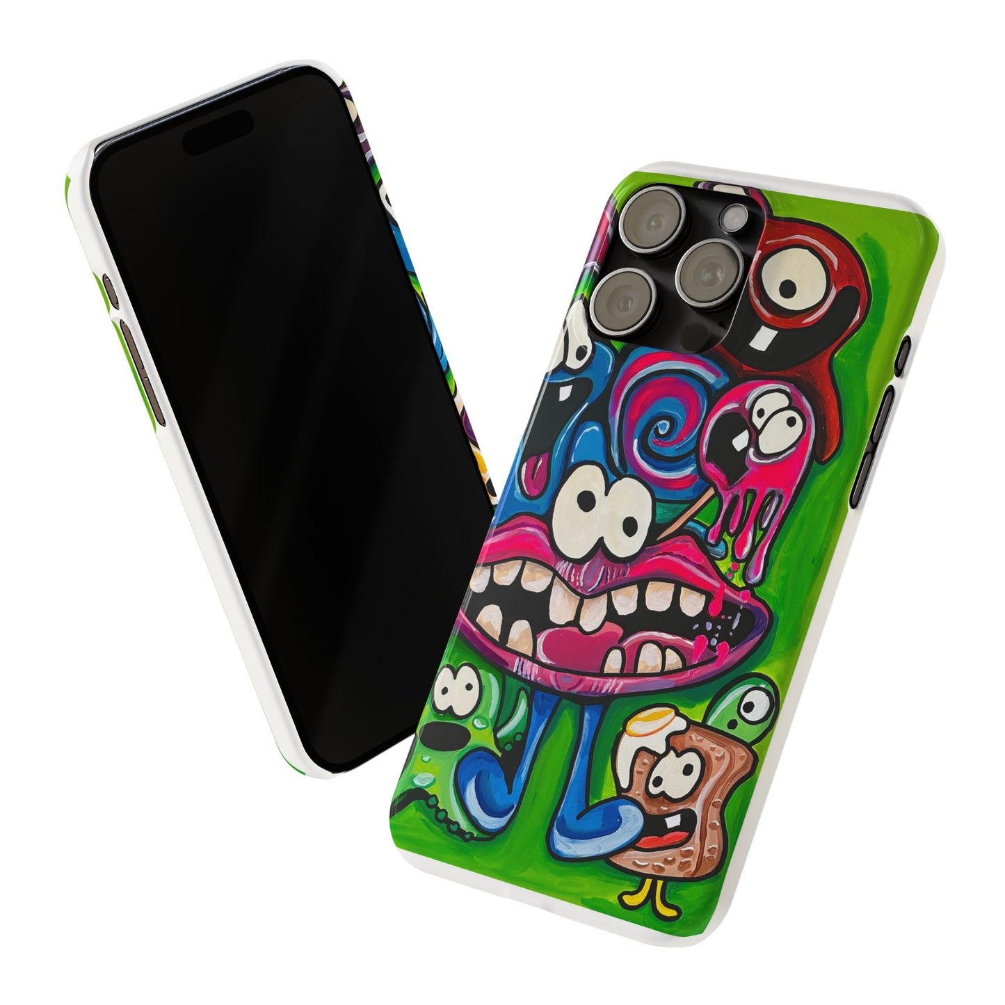 Colorful Cartoon Slim Phone Case - Fun and Whimsical Design