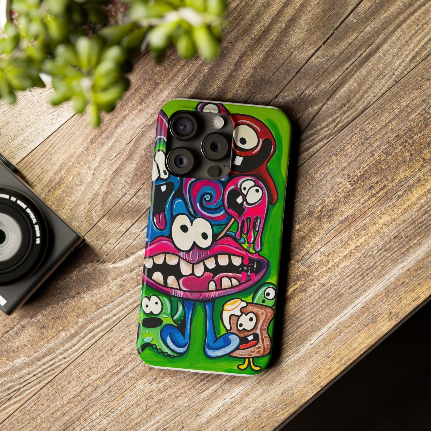 Colorful Cartoon Slim Phone Case - Fun and Whimsical Design