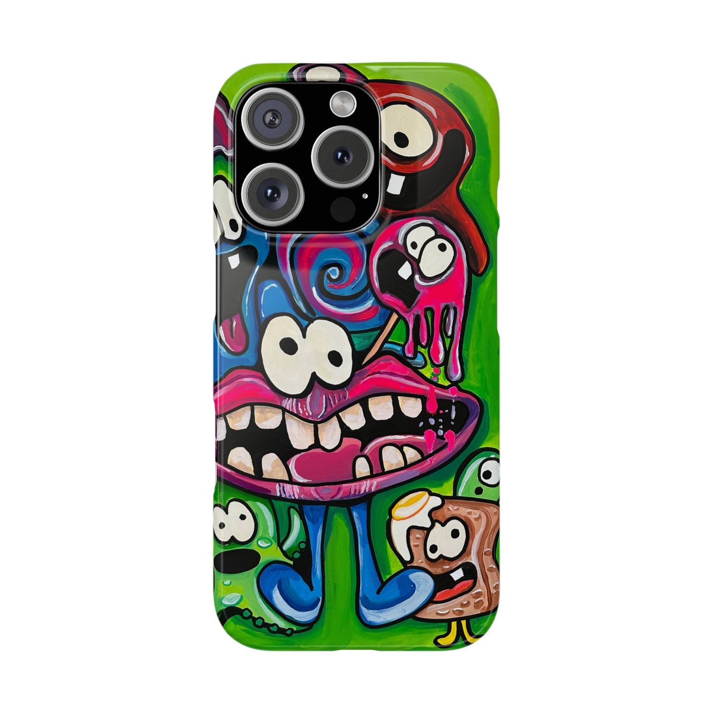Colorful Cartoon Slim Phone Case - Fun and Whimsical Design