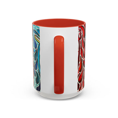 Happy Purple Monsters Accent Coffee Mug – Whimsical Art Coffee Cup (11/15oz)