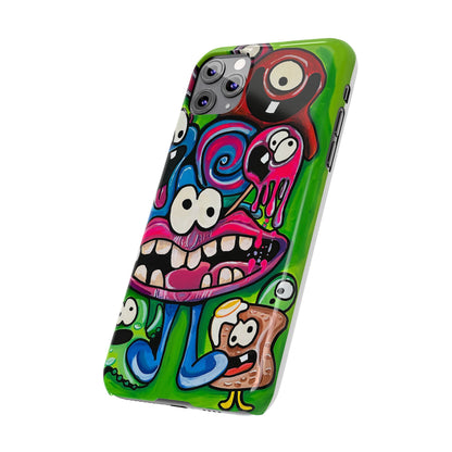 Colorful Cartoon Slim Phone Case - Fun and Whimsical Design
