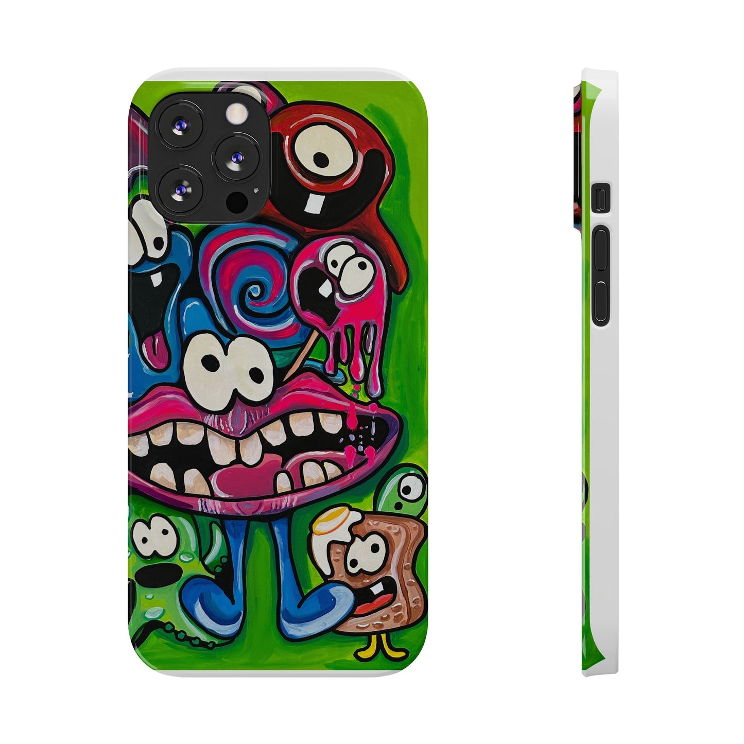 Colorful Cartoon Slim Phone Case - Fun and Whimsical Design