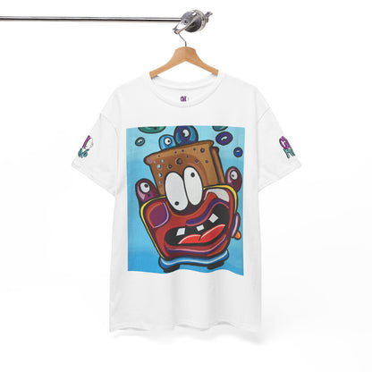 Whimsical Unisex Cotton Tee with Cartoon Design