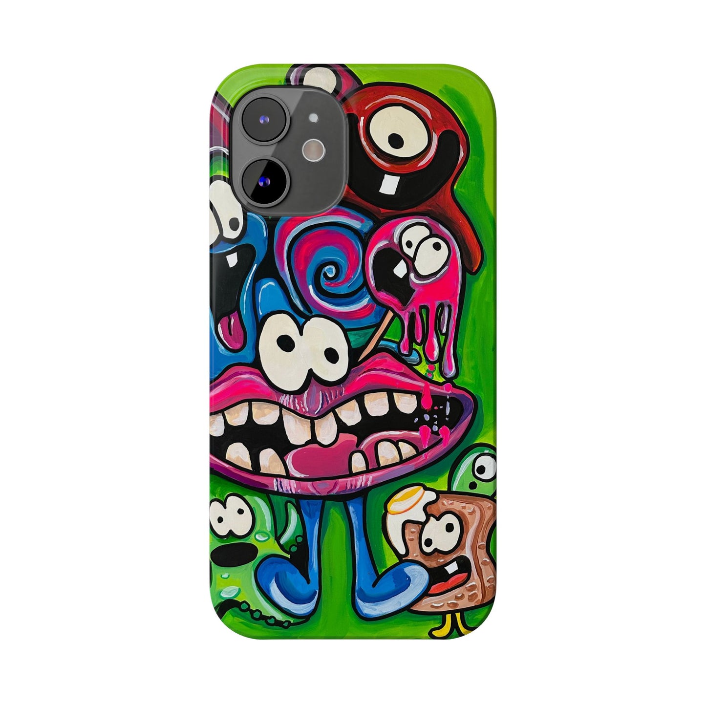 Colorful Cartoon Slim Phone Case - Fun and Whimsical Design