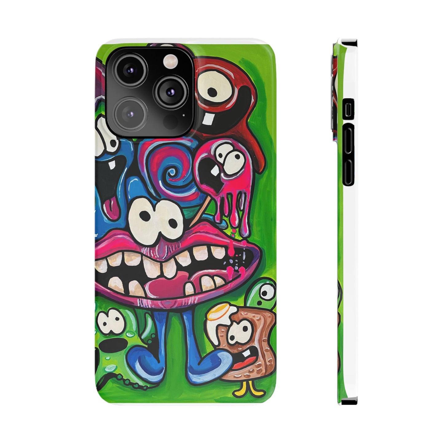 Colorful Cartoon Slim Phone Case - Fun and Whimsical Design