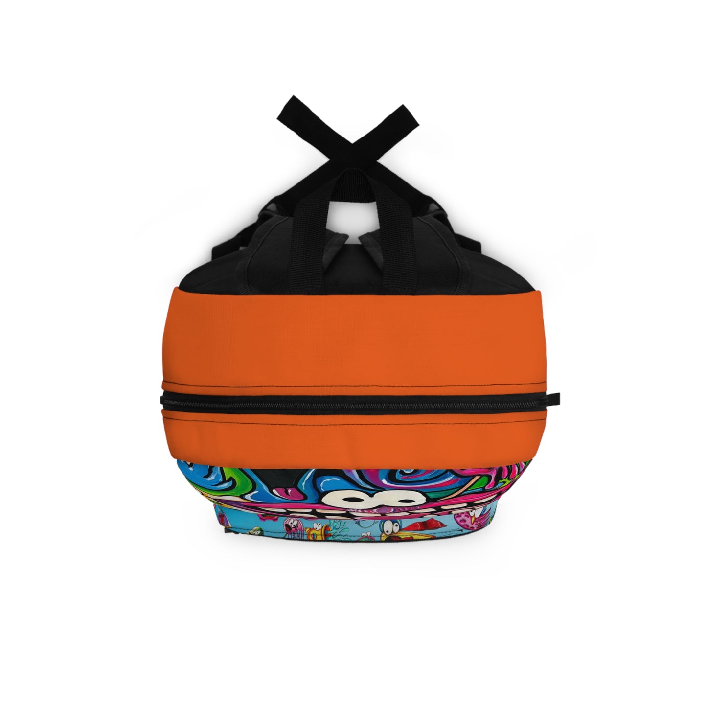 Cartoon Characters Blue Front-Pocket Backpack — Funky Kids & Teen School Bag