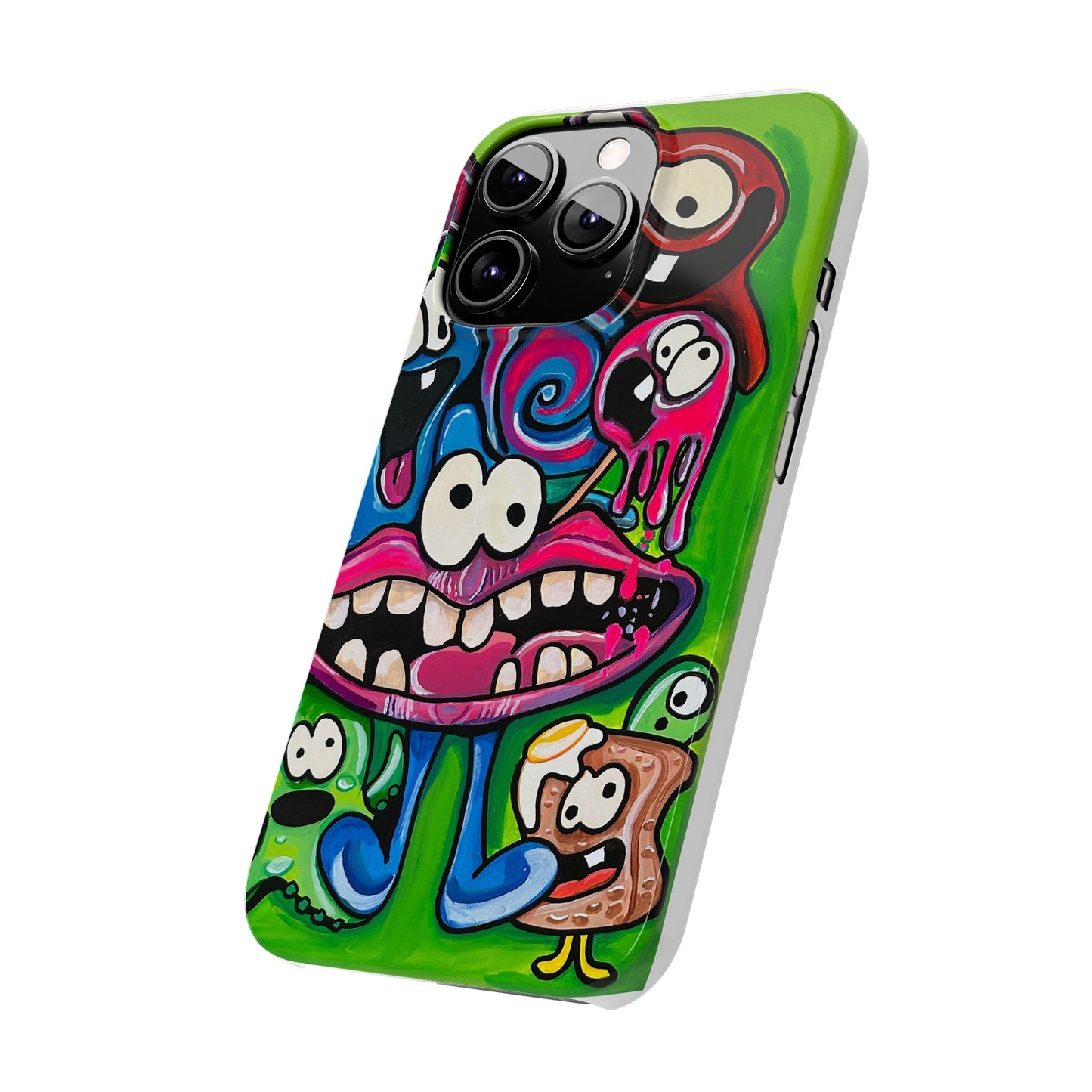 Colorful Cartoon Slim Phone Case - Fun and Whimsical Design
