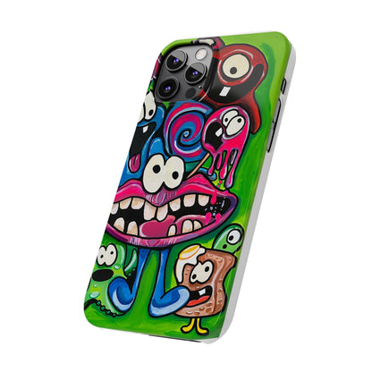 Colorful Cartoon Slim Phone Case - Fun and Whimsical Design