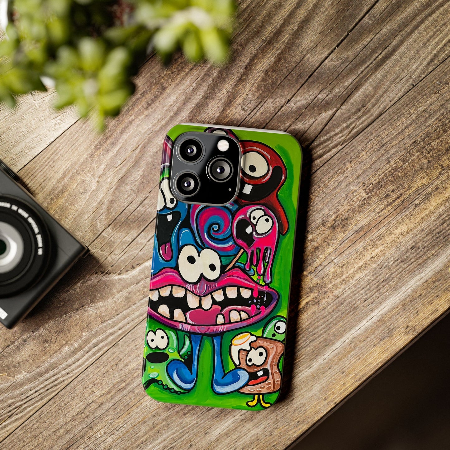 Colorful Cartoon Slim Phone Case - Fun and Whimsical Design