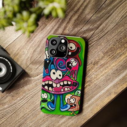 Colorful Cartoon Slim Phone Case - Fun and Whimsical Design