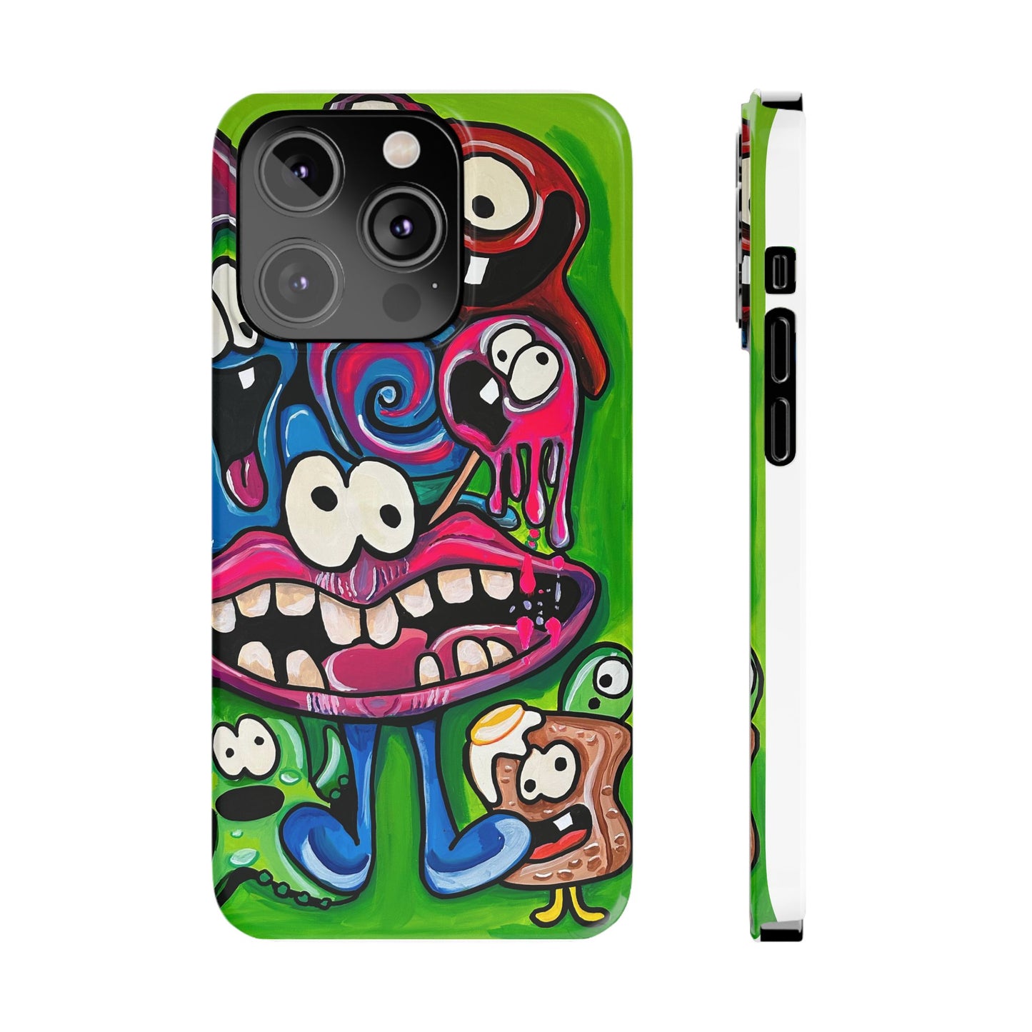 Colorful Cartoon Slim Phone Case - Fun and Whimsical Design