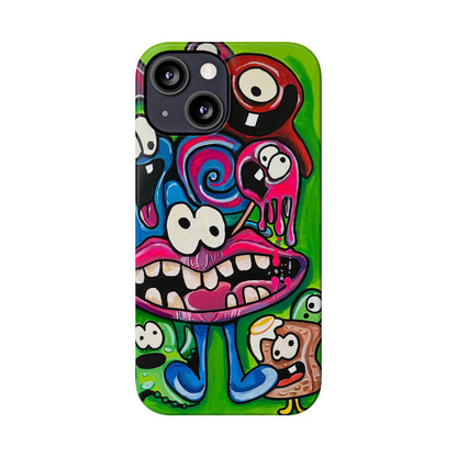 Colorful Cartoon Slim Phone Case - Fun and Whimsical Design