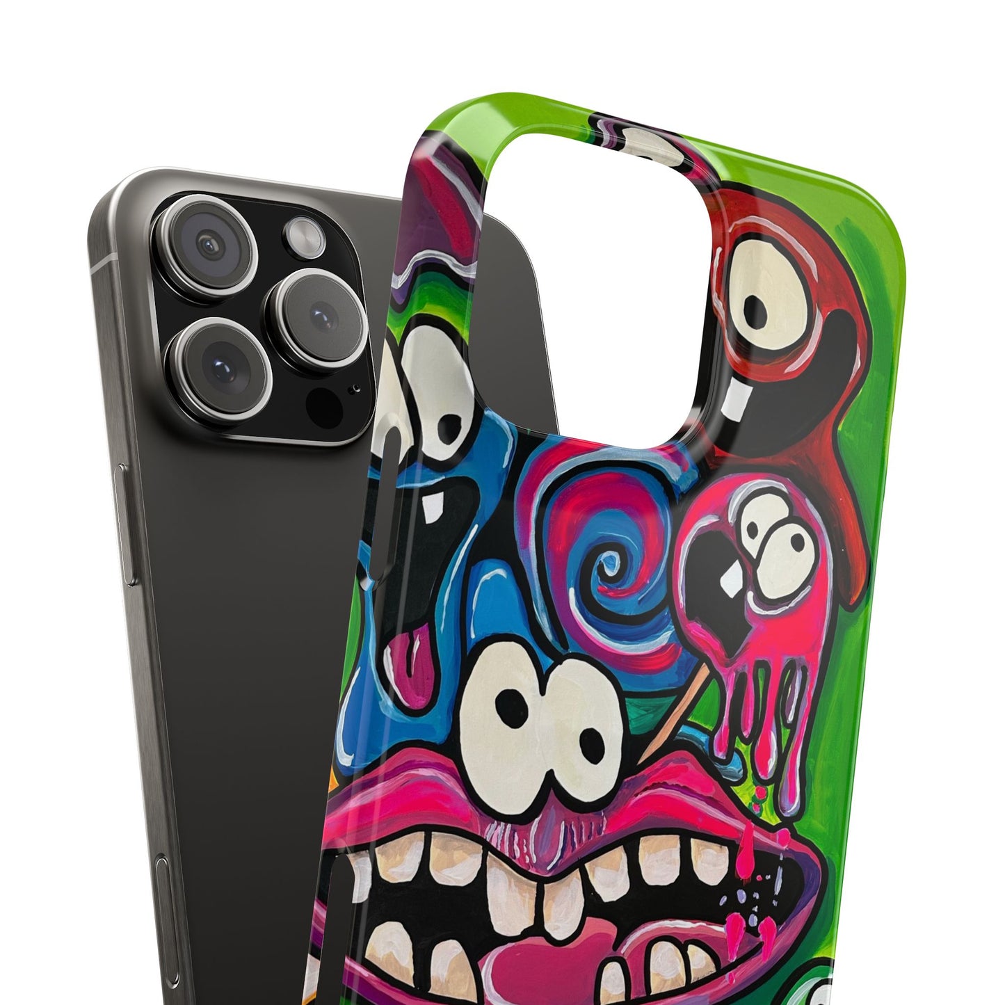Colorful Cartoon Slim Phone Case - Fun and Whimsical Design
