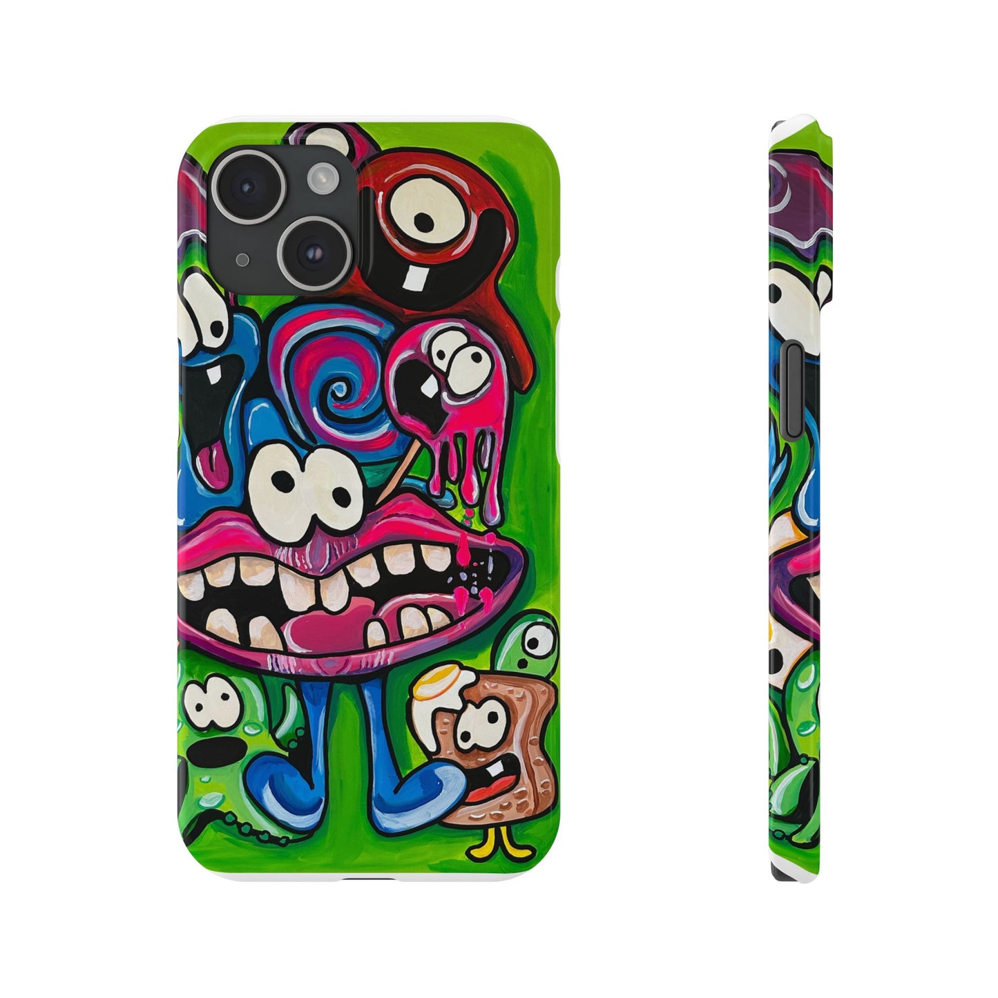 Colorful Cartoon Slim Phone Case - Fun and Whimsical Design