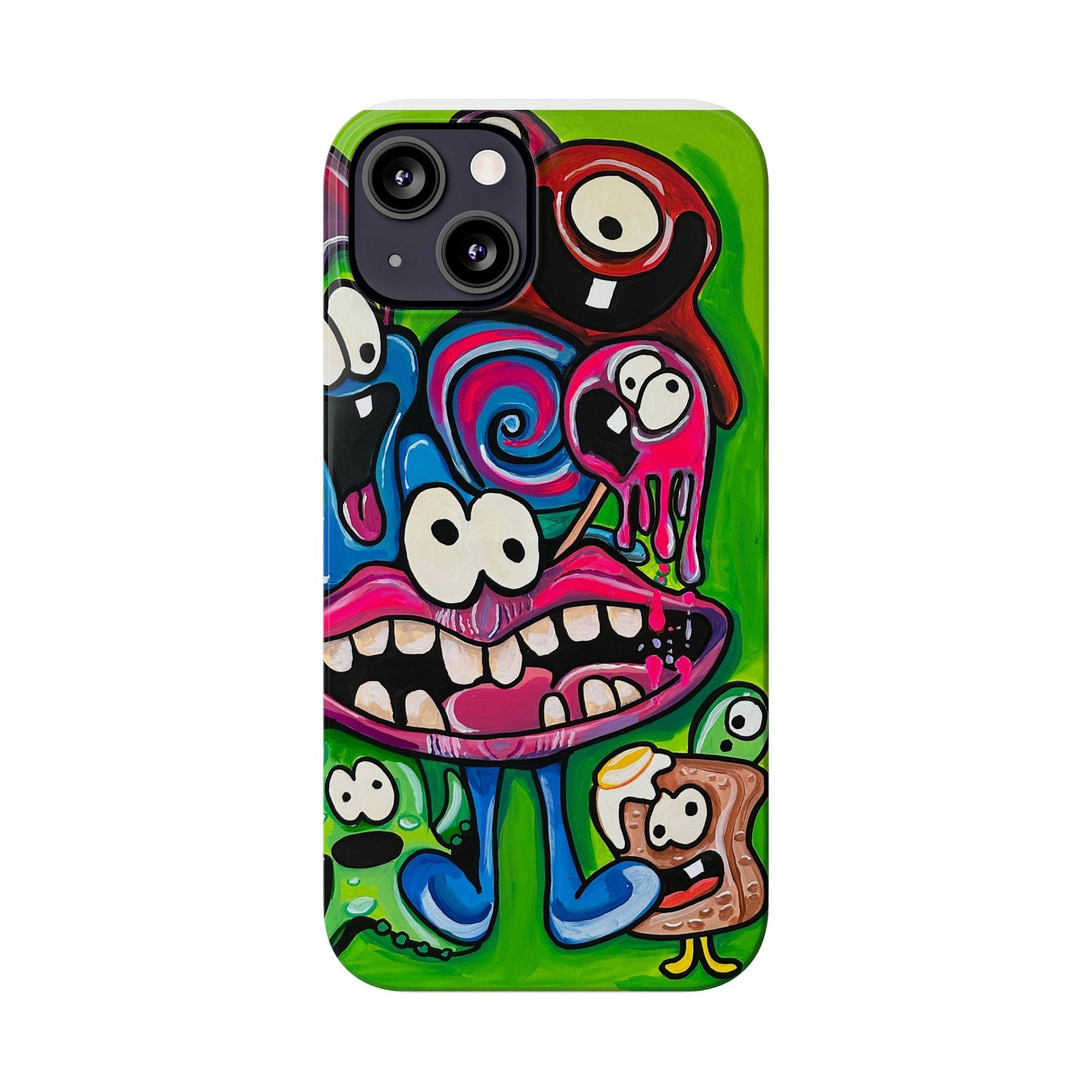 Colorful Cartoon Slim Phone Case - Fun and Whimsical Design