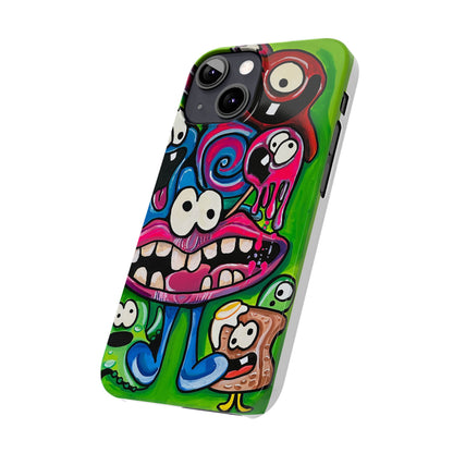 Colorful Cartoon Slim Phone Case - Fun and Whimsical Design