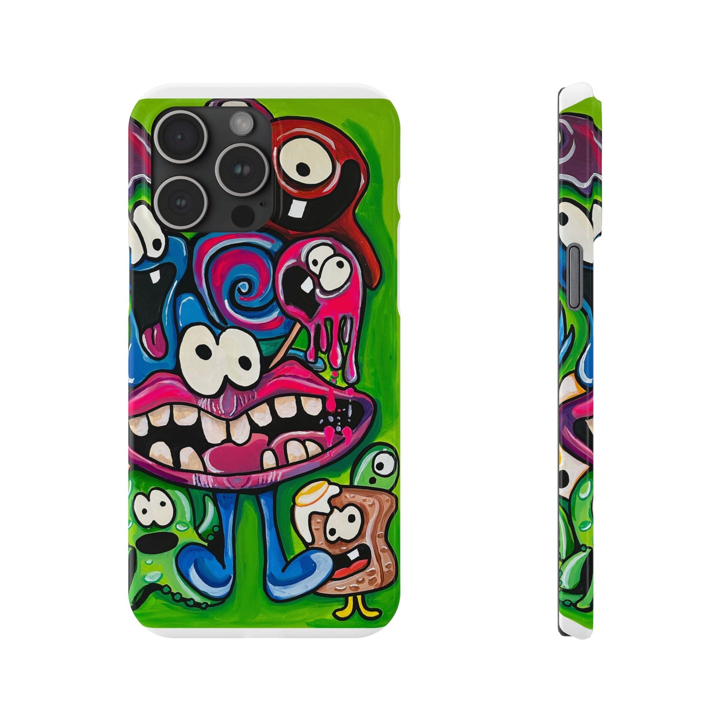 Colorful Cartoon Slim Phone Case - Fun and Whimsical Design