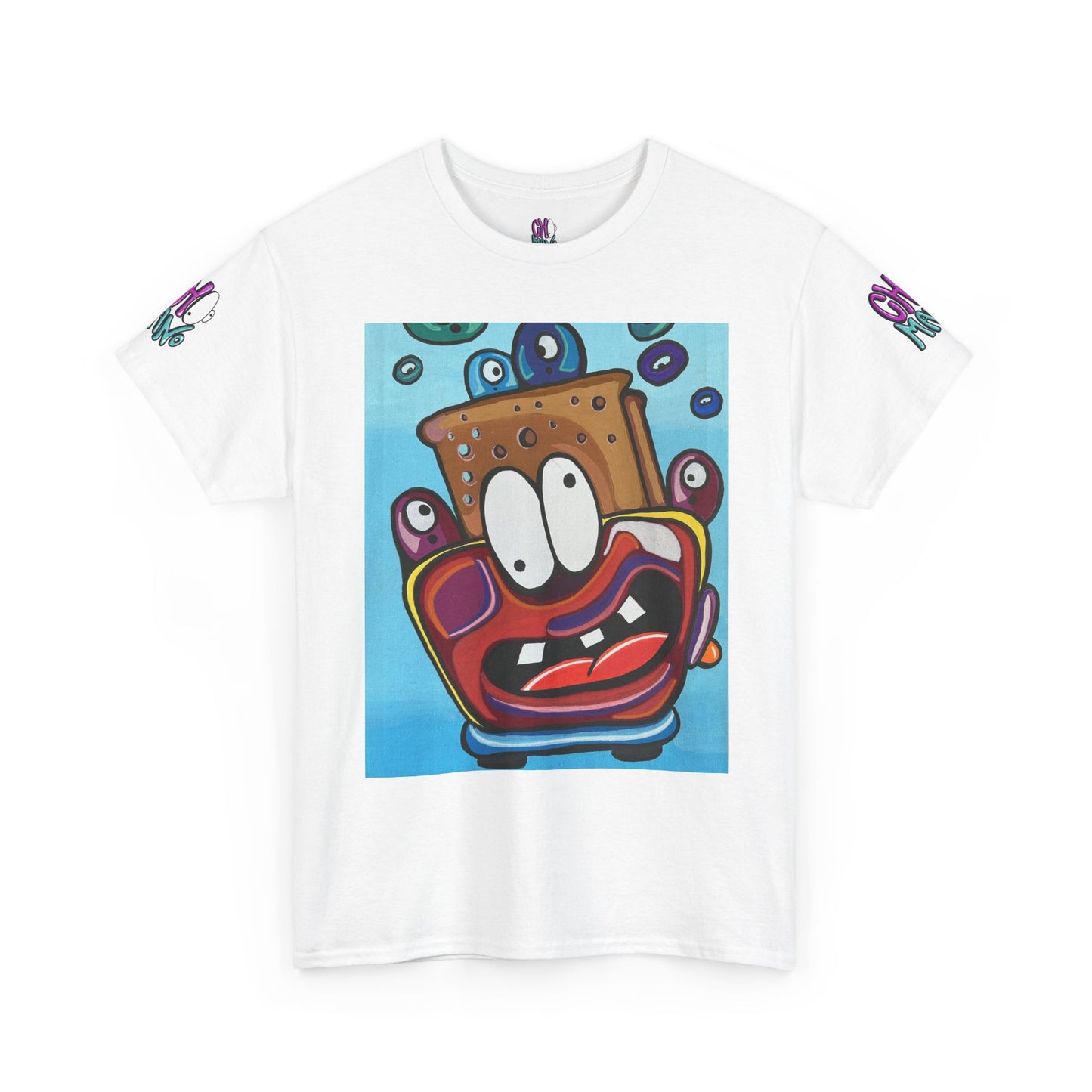 Whimsical Unisex Cotton Tee with Cartoon Design