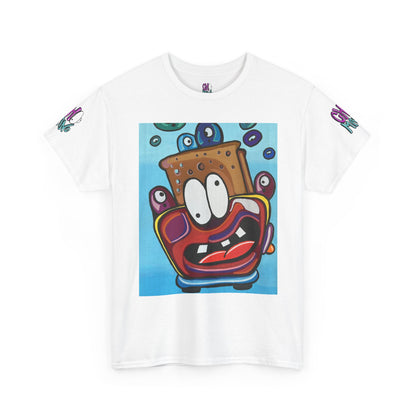 Whimsical Unisex Cotton Tee with Cartoon Design