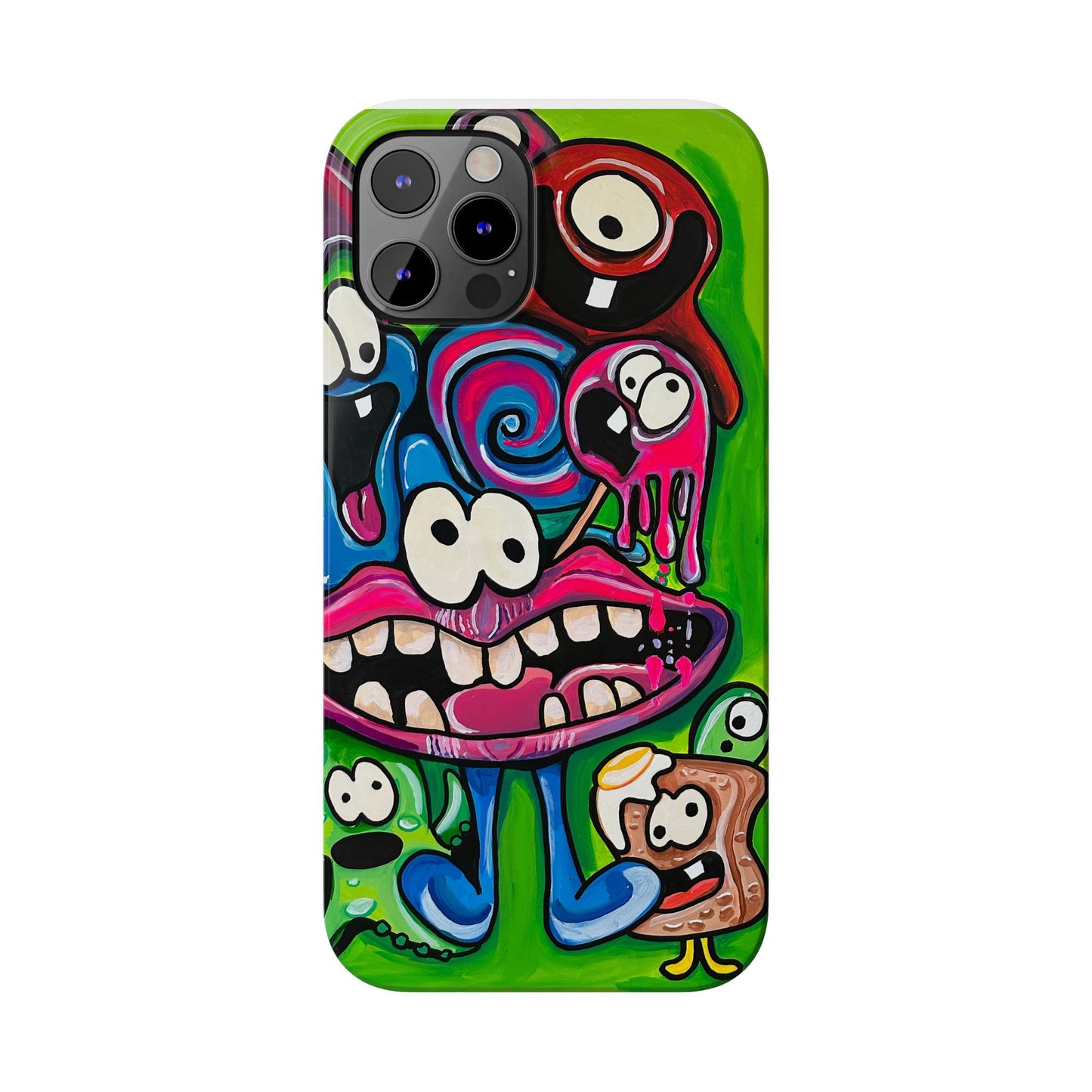 Colorful Cartoon Slim Phone Case - Fun and Whimsical Design
