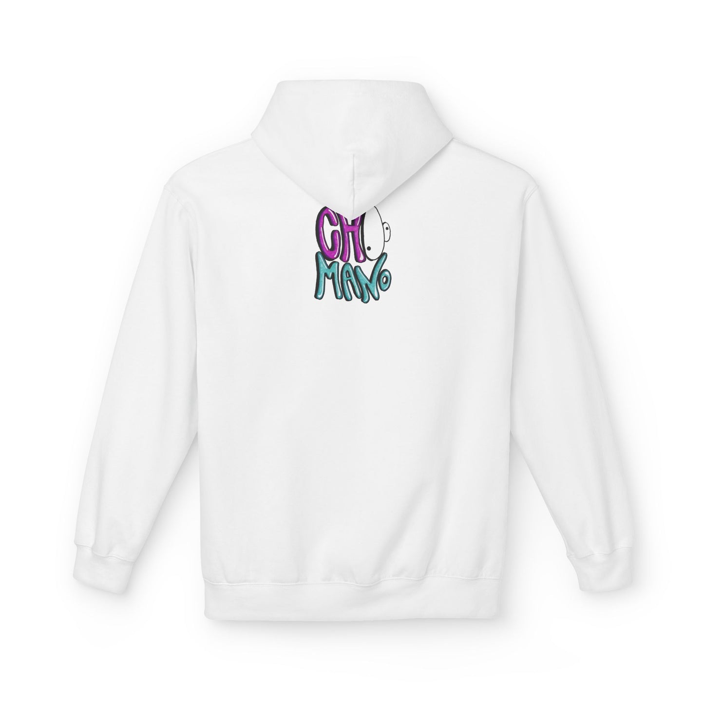 Artistic Unisex Fleece Hoodie with Whimsical Design