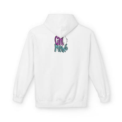 Artistic Unisex Fleece Hoodie with Whimsical Design