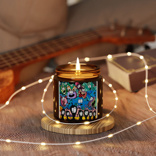 Colorful Cartoon Scented Soy Candle - Fun Aromatic Decor