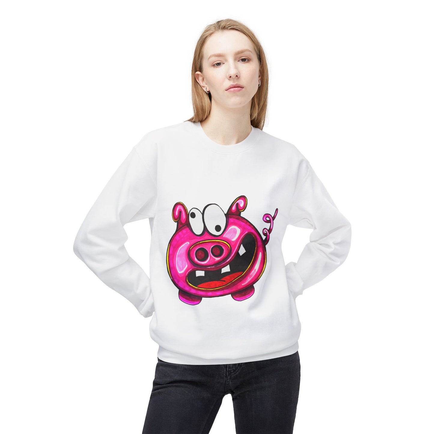 Playful Pig Graphic Sweatshirt
