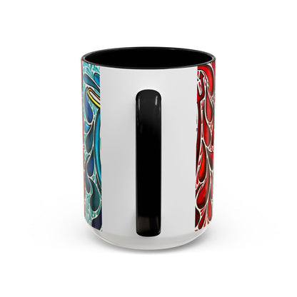 Happy Purple Monsters Accent Coffee Mug – Whimsical Art Coffee Cup (11/15oz)