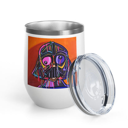 Darth Vader Pop Art 12oz Wine Tumbler — Colorful Graffiti Star Wars Travel Cup