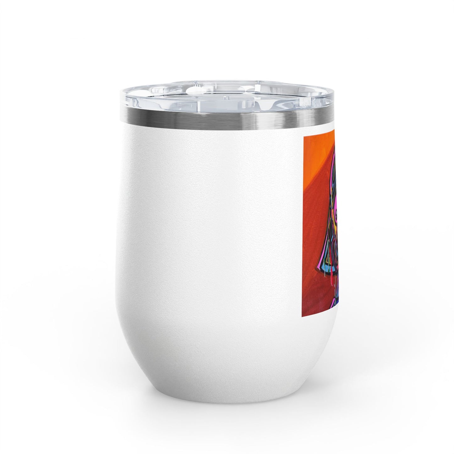 Darth Vader Pop Art 12oz Wine Tumbler — Colorful Graffiti Star Wars Travel Cup