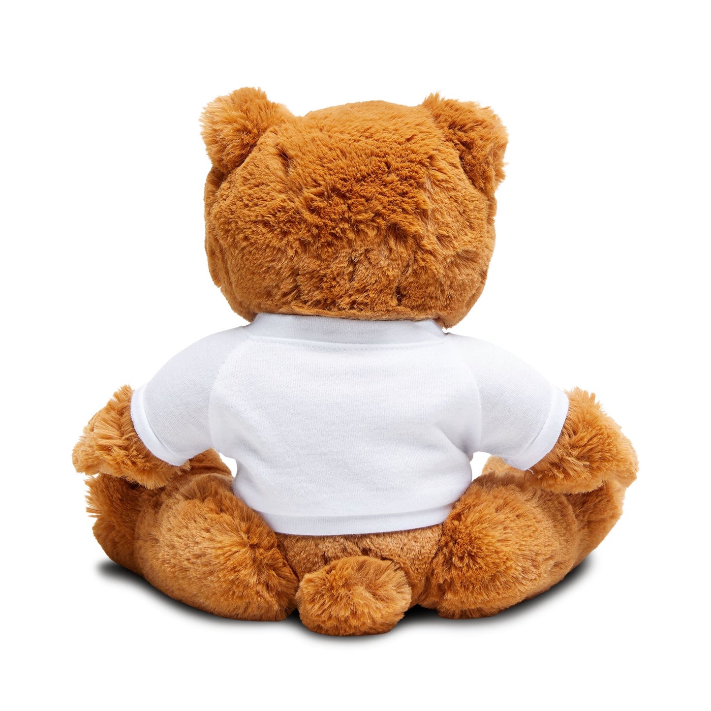 Plush Teddy Bear with Printed T‑Shirt — Cute Bow Tie Stuffed Animal Gift