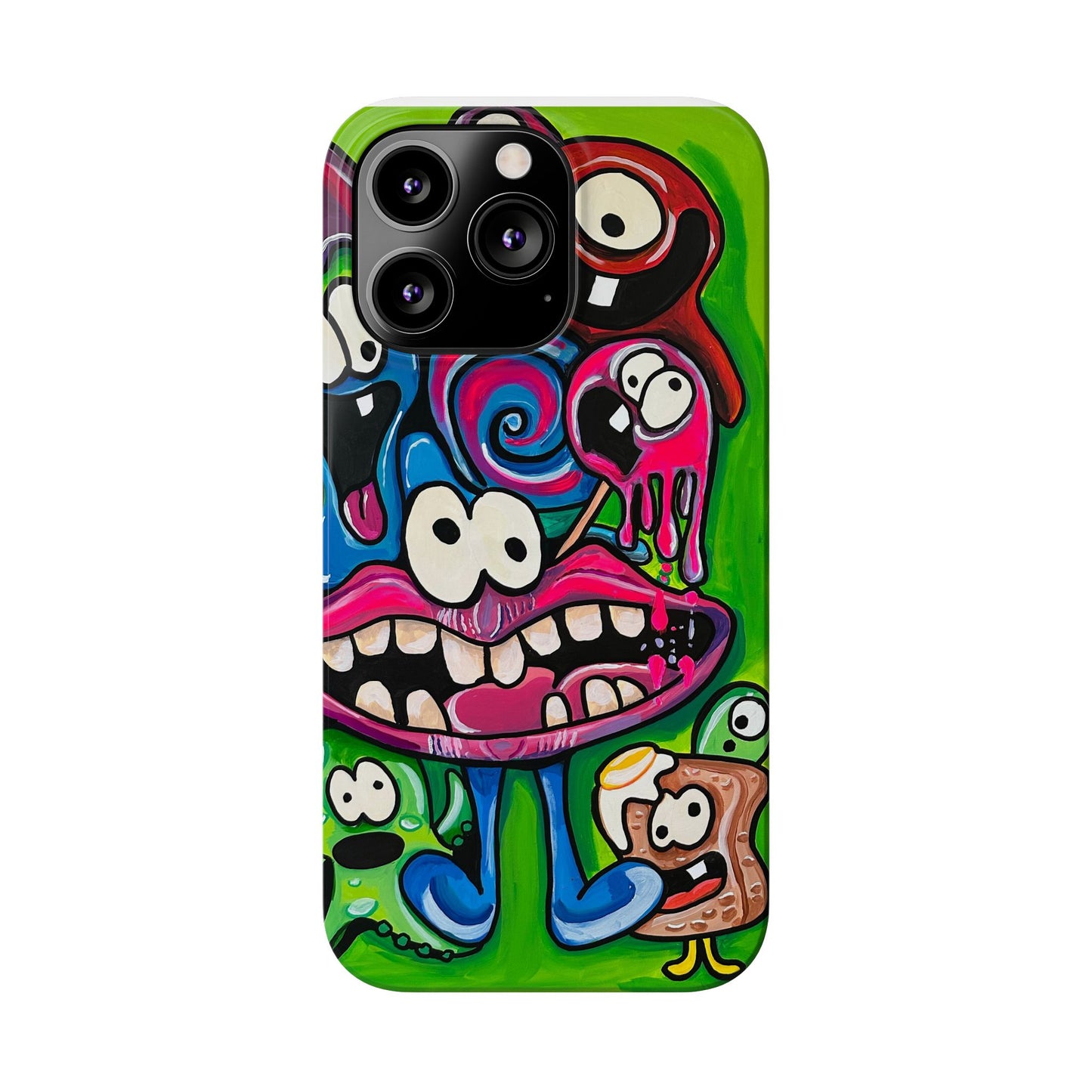 Colorful Cartoon Slim Phone Case - Fun and Whimsical Design