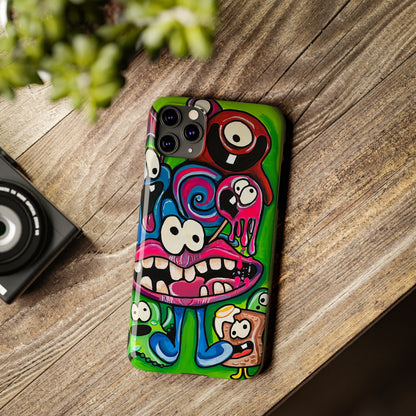 Colorful Cartoon Slim Phone Case - Fun and Whimsical Design