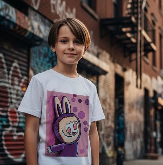Whimsical Bunny Toddler T-Shirt - Fun Playful Design for Kids