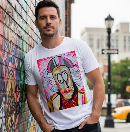Doc Emmet B Portrait T-Shirt — Colorful Surreal Art Tee