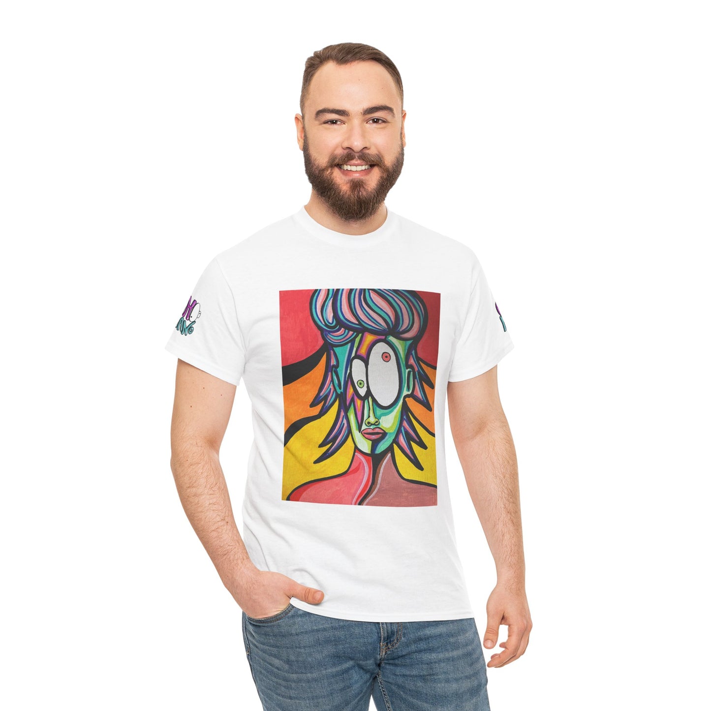 Vibrant Art-Inspired Unisex Heavy Cotton Tee