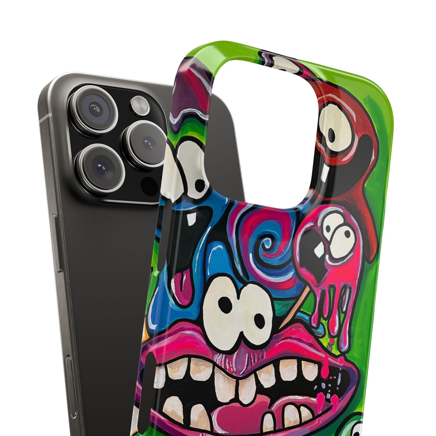 Colorful Cartoon Slim Phone Case - Fun and Whimsical Design