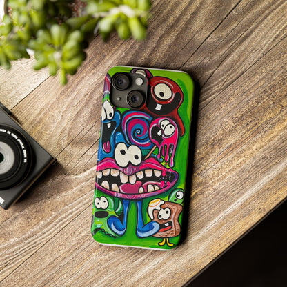 Colorful Cartoon Slim Phone Case - Fun and Whimsical Design