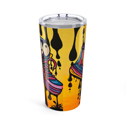 20oz Tumbler — Colorful Drip Cupcake Art Stainless Travel Mug