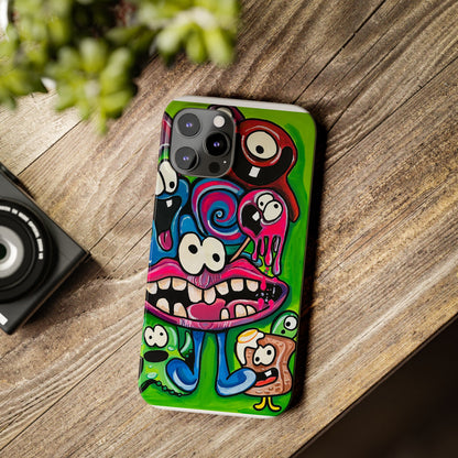 Colorful Cartoon Slim Phone Case - Fun and Whimsical Design