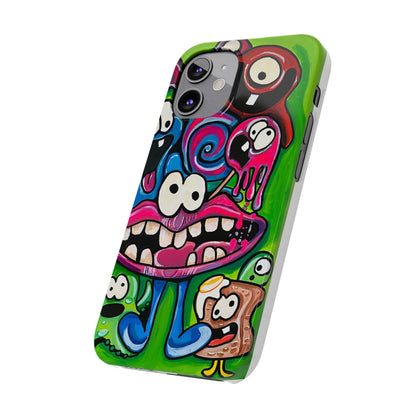 Colorful Cartoon Slim Phone Case - Fun and Whimsical Design