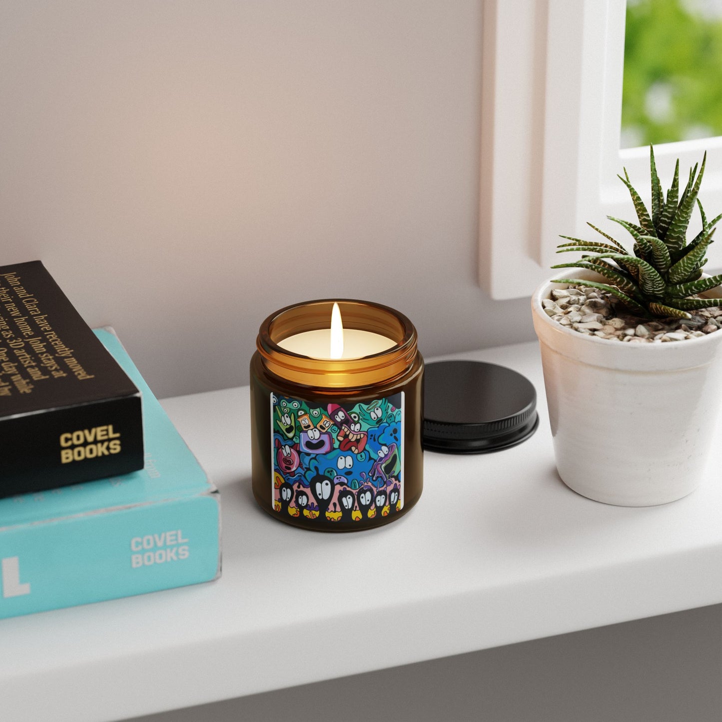 Colorful Cartoon Scented Soy Candle - Fun Aromatic Decor
