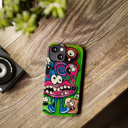 Colorful Cartoon Slim Phone Case - Fun and Whimsical Design